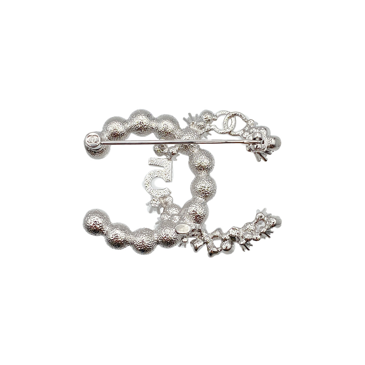 CHANEL COCOMARK BROOCH No5 FAUX PEARL RHINESTONE B23P 90274457