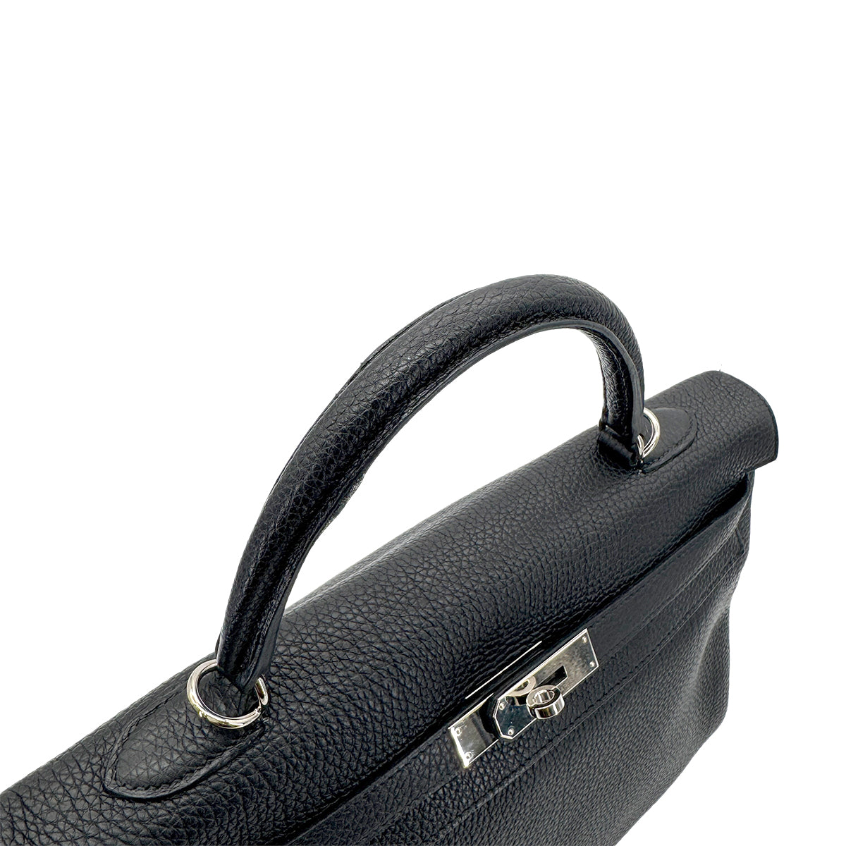 HERMES KELLY 35 RETOURNE BLACK TOGO HAND SHOULDER BAG □M SHW 90274470