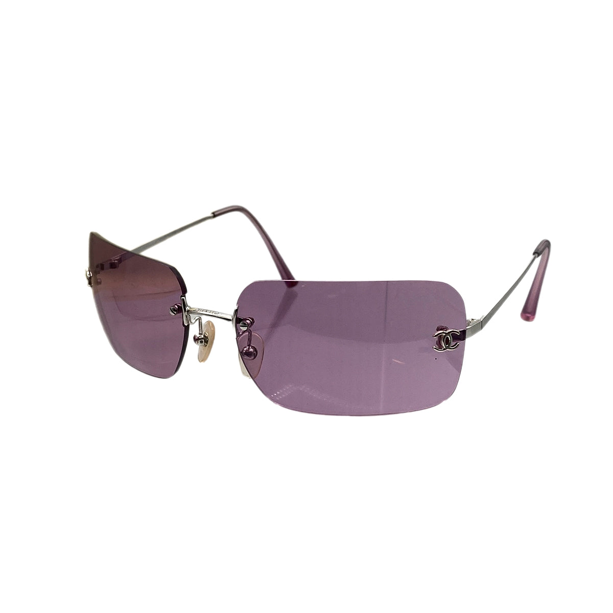 CHANEL VINTAGE SUNGLASSES COCOMARK PURPLE EYEWEAR 90274473
