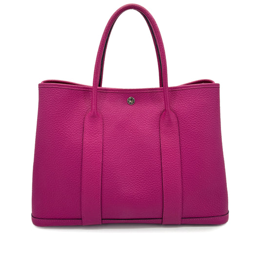 HERMES GARDEN PARTY PM ROSE PURPLE VEAU NEGONDA TOTE BAG C 90274474