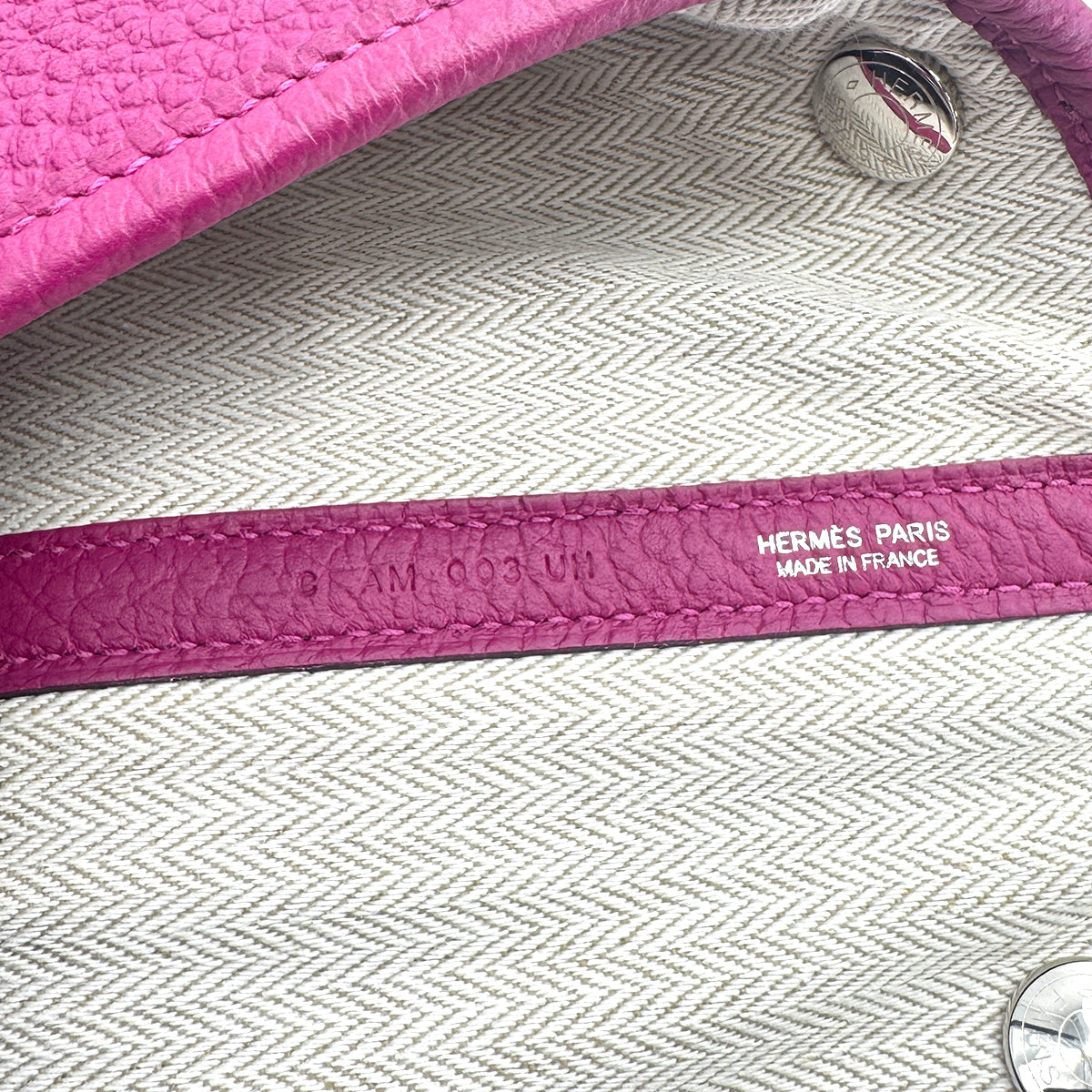 HERMES GARDEN PARTY PM ROSE PURPLE VEAU NEGONDA TOTE BAG C 90274474