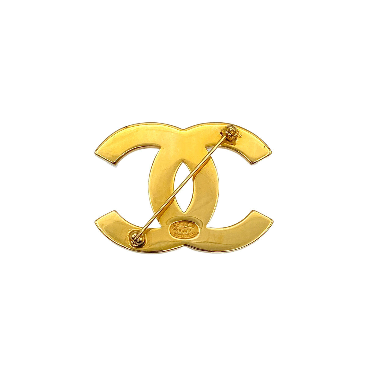 CHANEL VINTAGE COCOMARK BROOCH GOLD ACCESSORY 98P 90274483