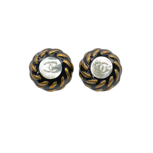 CHANEL VINTAGE EARRINGS COCOMARK ROUND ACCESSORY 97A 90274486 - PURPOSE