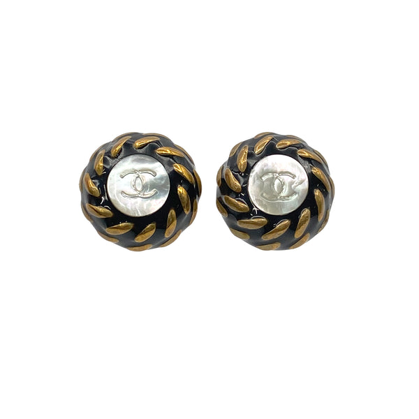 CHANEL VINTAGE EARRINGS COCOMARK ROUND ACCESSORY 97A 90274486 - PURPOSE