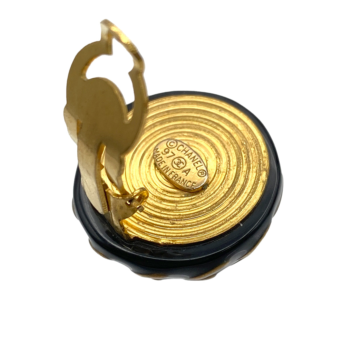 CHANEL VINTAGE EARRINGS COCOMARK ROUND ACCESSORY 97A 90274486