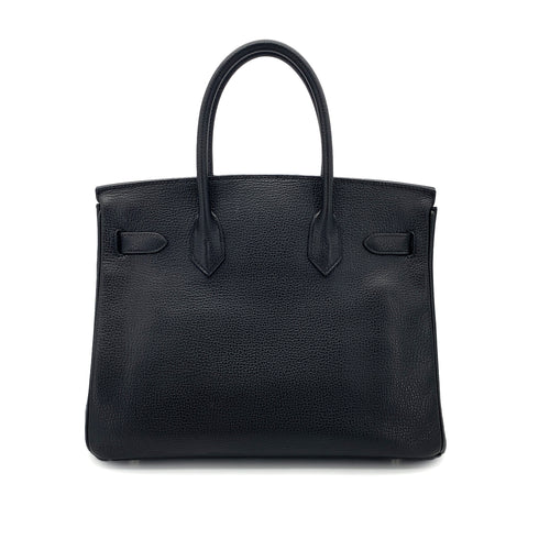 HERMES BIRKIN 30 BLACK VACHE LIEGEE HAND BAG □J SHW 90274836 - PURPOSE