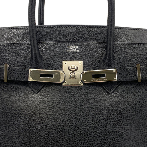 HERMES BIRKIN 30 BLACK VACHE LIEGEE HAND BAG □J SHW 90274836 - PURPOSE