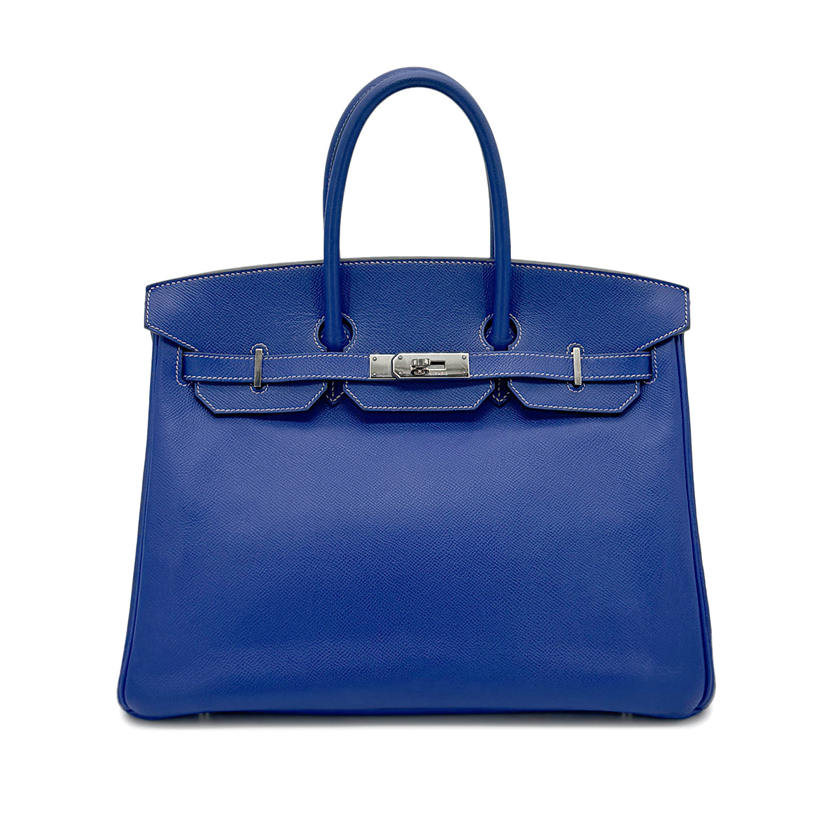 HERMES CANDY BIRKIN 35 BLUE ELECTRIC MYKONOS VEAU EPSOM HAND BAG □O SHW 90274839