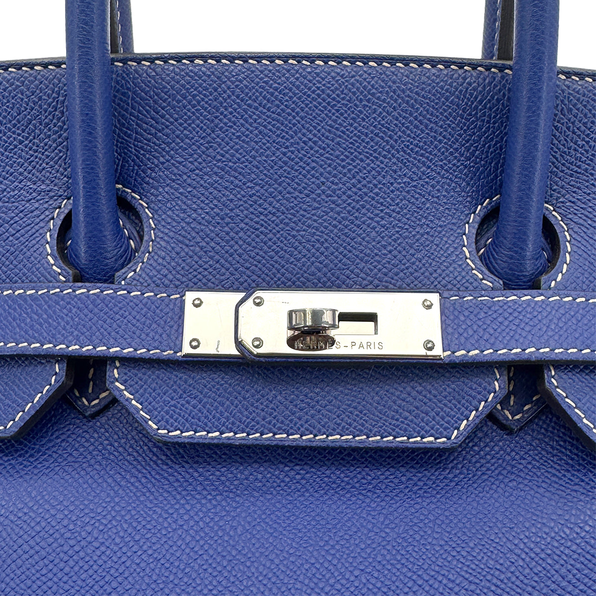 HERMES CANDY BIRKIN 35 BLUE ELECTRIC MYKONOS VEAU EPSOM HAND BAG □O SHW 90274839