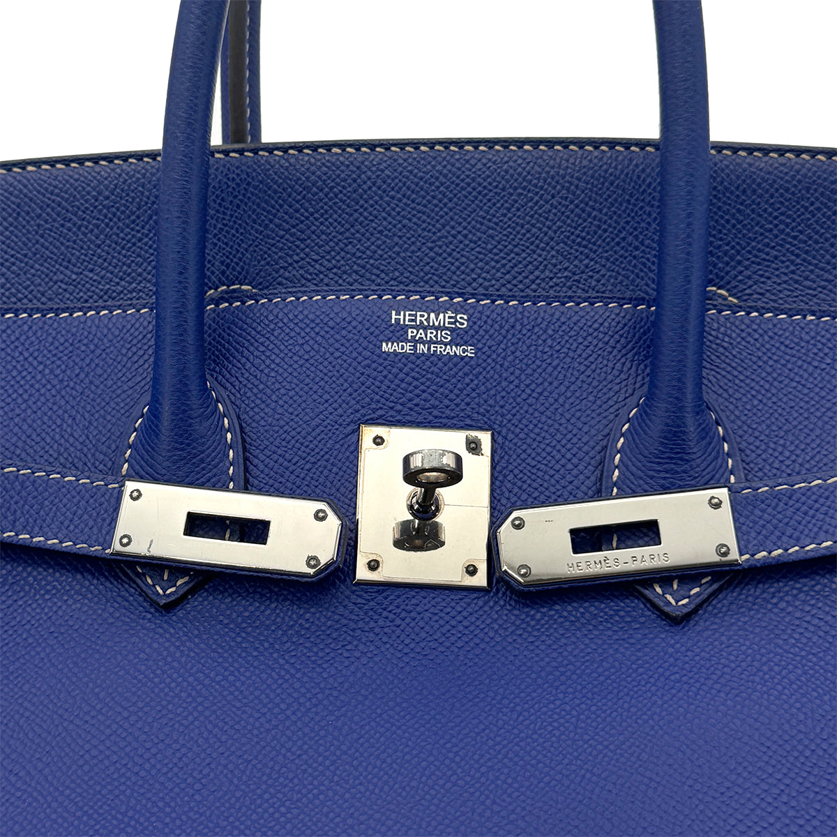 HERMES CANDY BIRKIN 35 BLUE ELECTRIC MYKONOS VEAU EPSOM HAND BAG □O SHW 90274839