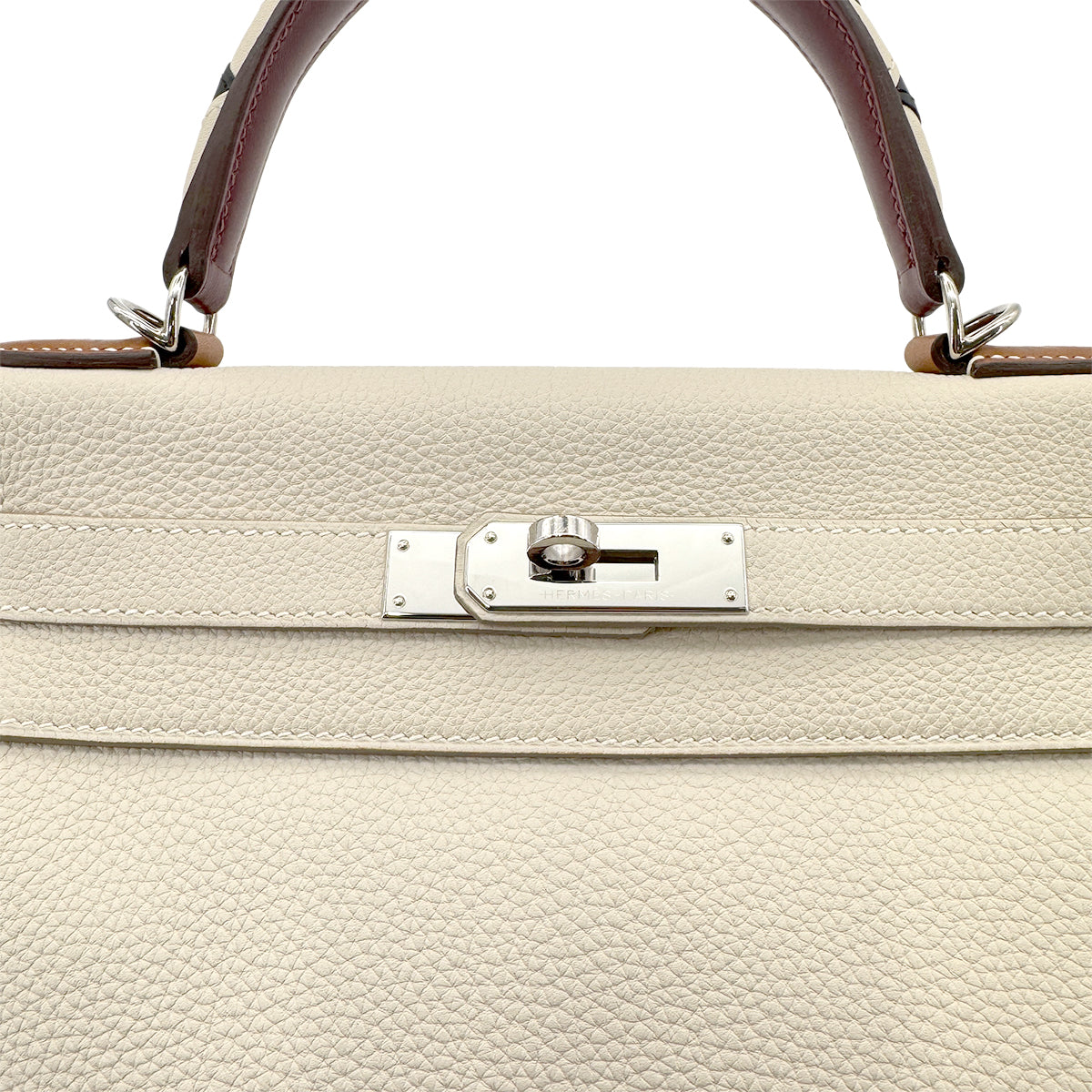 HERMES KELLY 28 GALOP RETOURNE CRAIE TAURILLON CLEMENCE HAND SHOULDER BAG A SHW 90274846