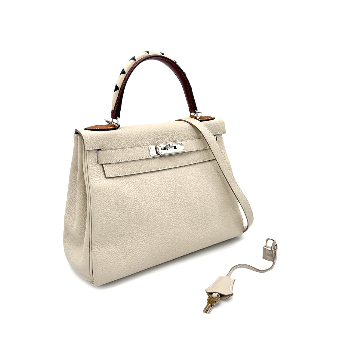 HERMES KELLY 28 GALOP RETOURNE CRAIE TAURILLON CLEMENCE HAND SHOULDER BAG A SHW 90274846