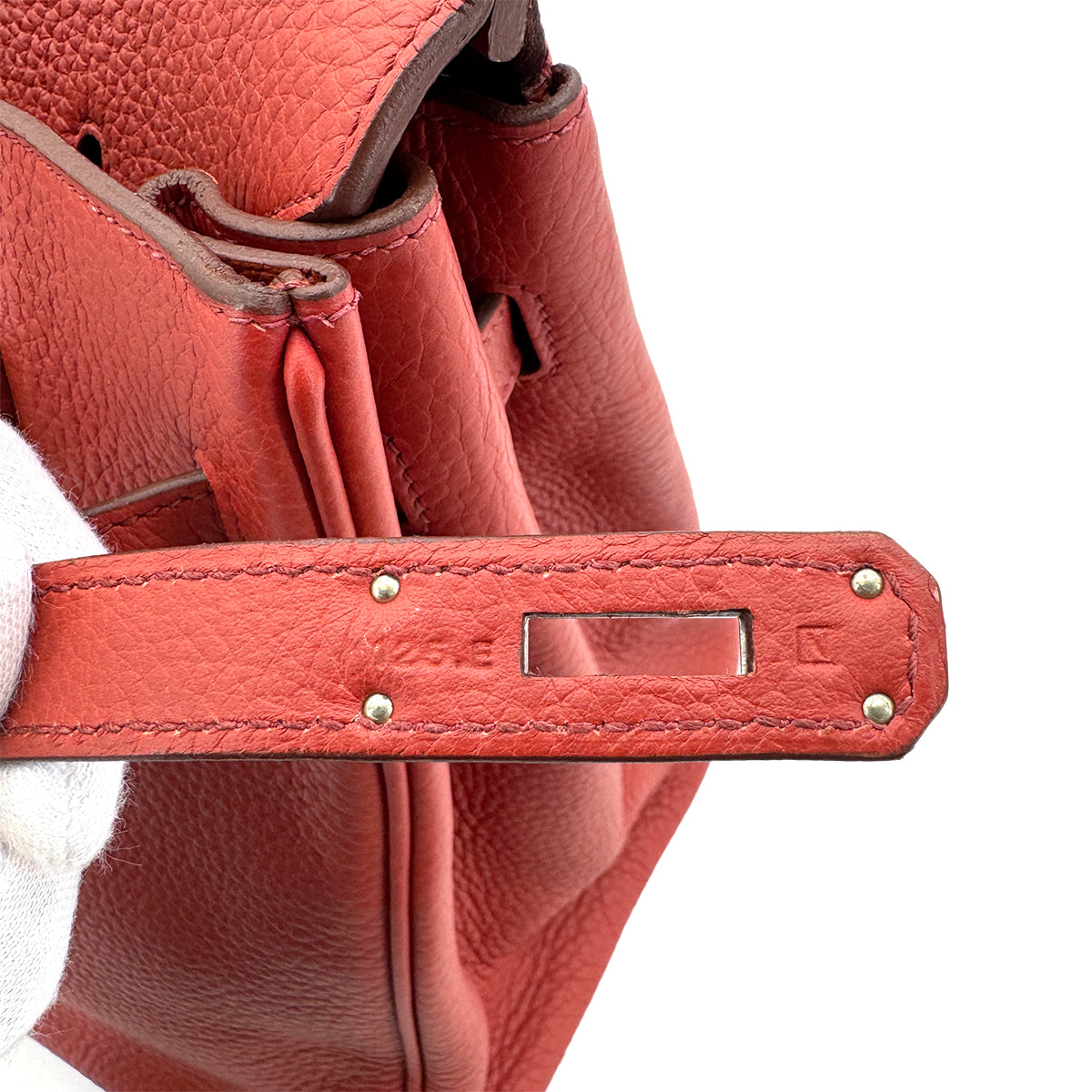 HERMES BIRKIN 35 RED TAURILLON CLEMENCE HAND BAG □N SHW 90274851