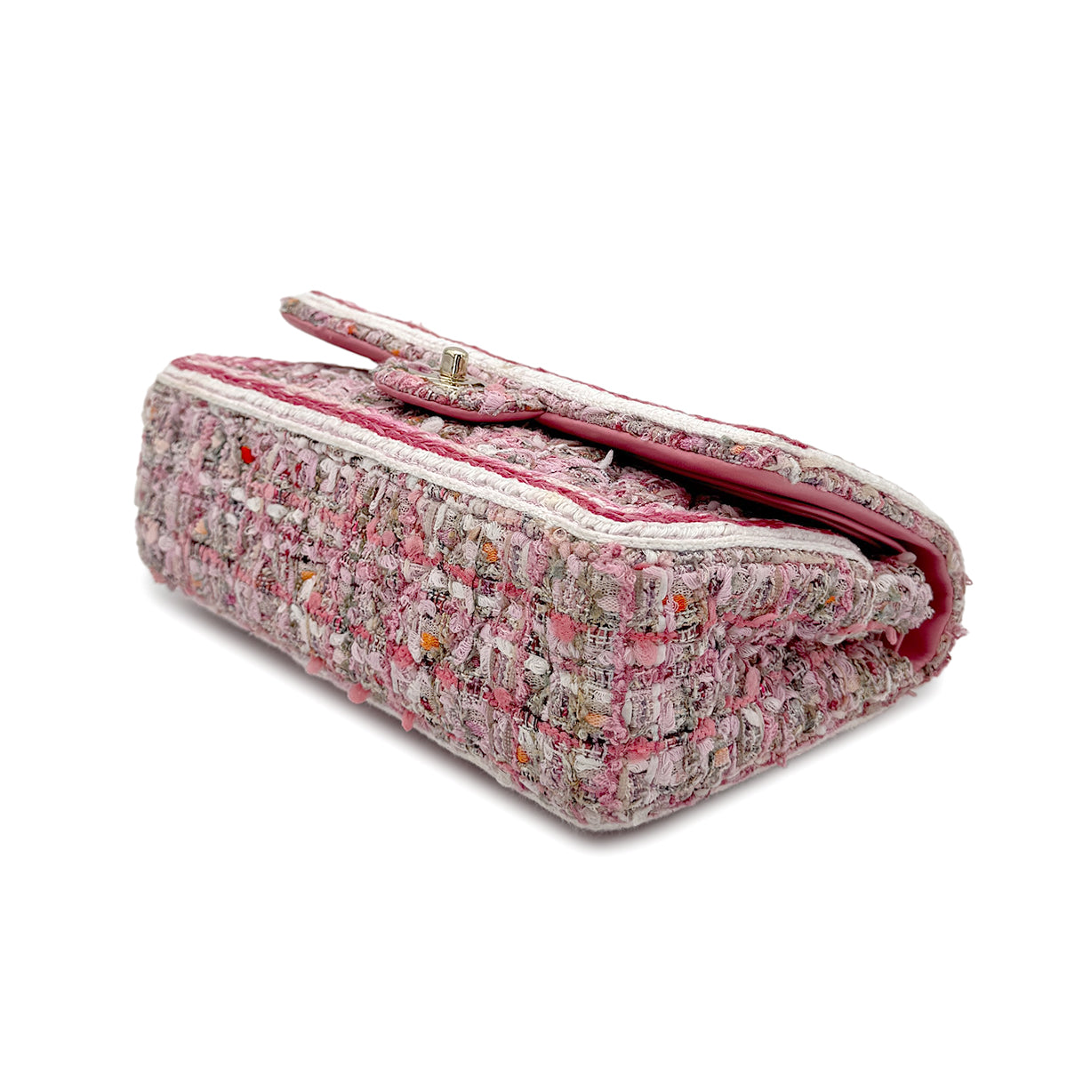 CHANEL MATELASSE CHAIN SHOULDER BAG PINK TWEED 90274852