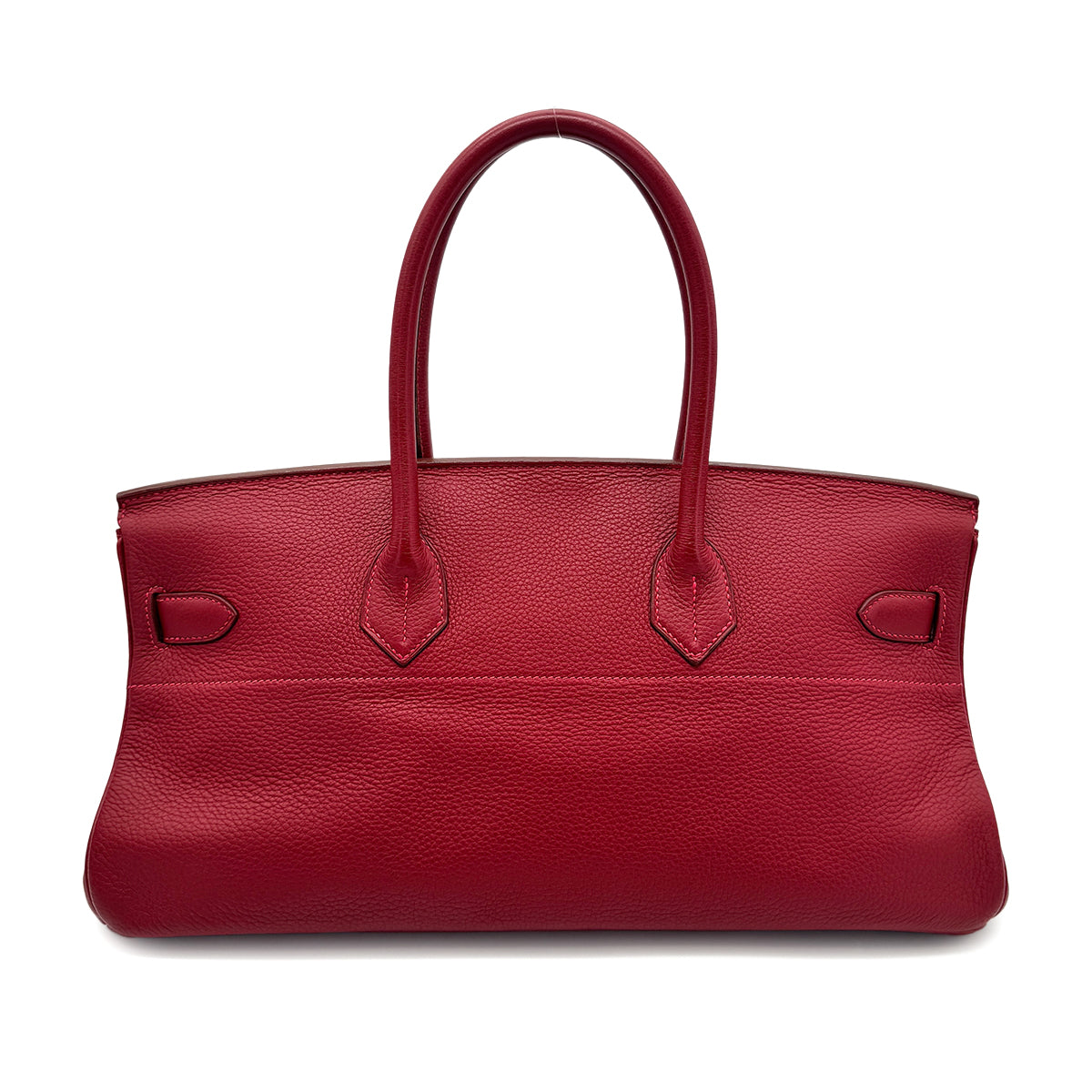 HERMES SHOULDER BIRKIN 42 ROUGE VIF TAURILLON CLEMENCE HAND BAG □J GHW 90274856