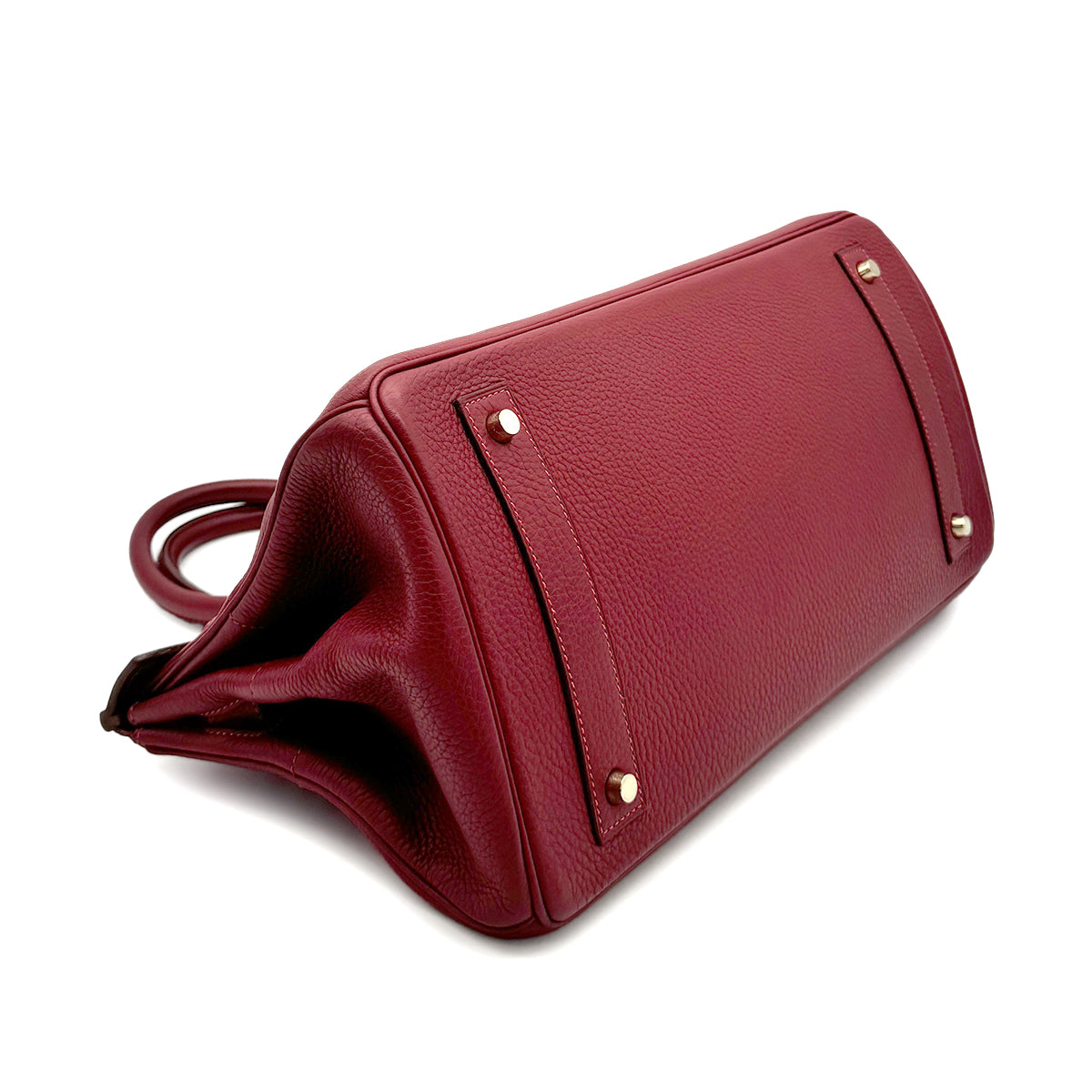 HERMES SHOULDER BIRKIN 42 ROUGE VIF TAURILLON CLEMENCE HAND BAG □J GHW 90274856
