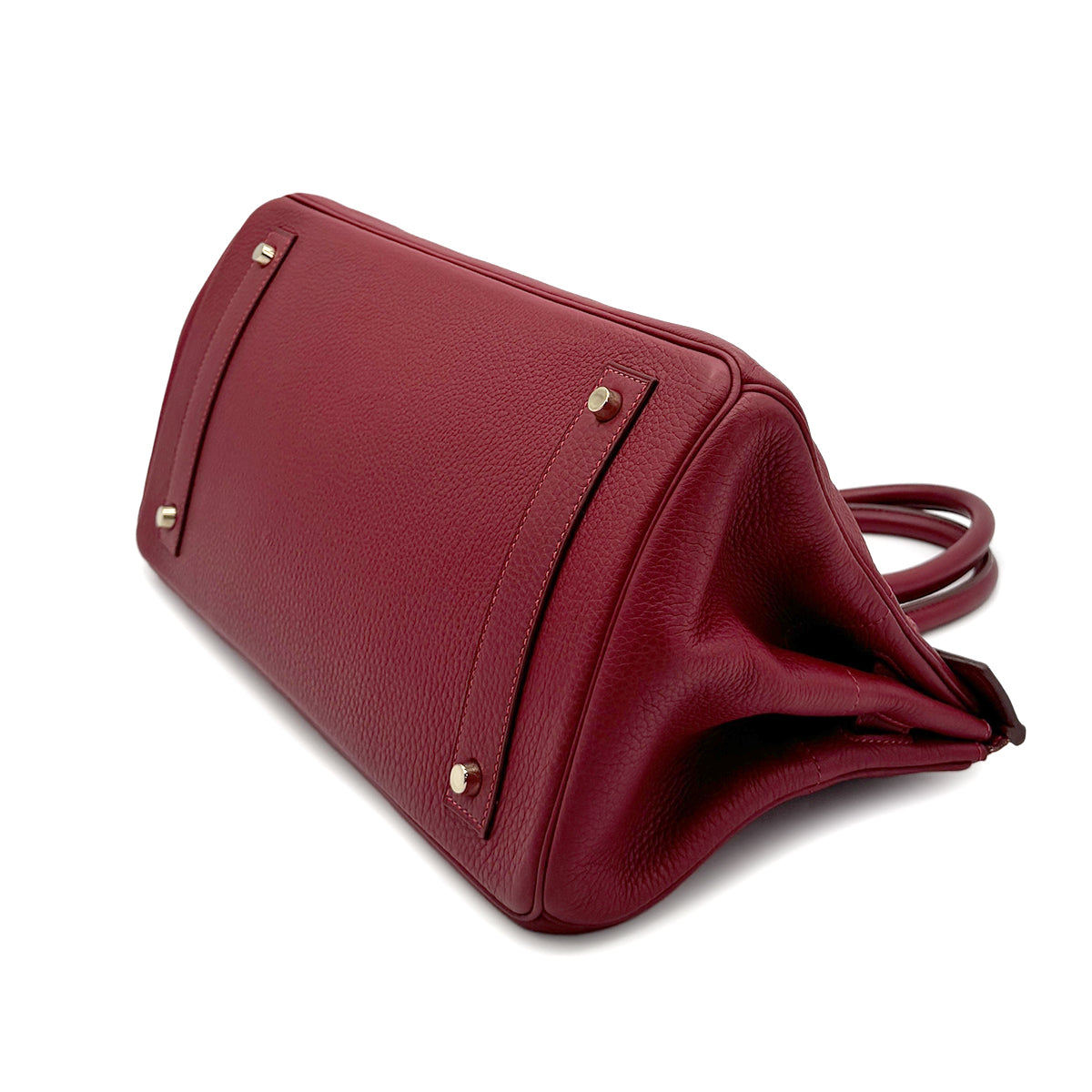 HERMES SHOULDER BIRKIN 42 ROUGE VIF TAURILLON CLEMENCE HAND BAG □J GHW 90274856