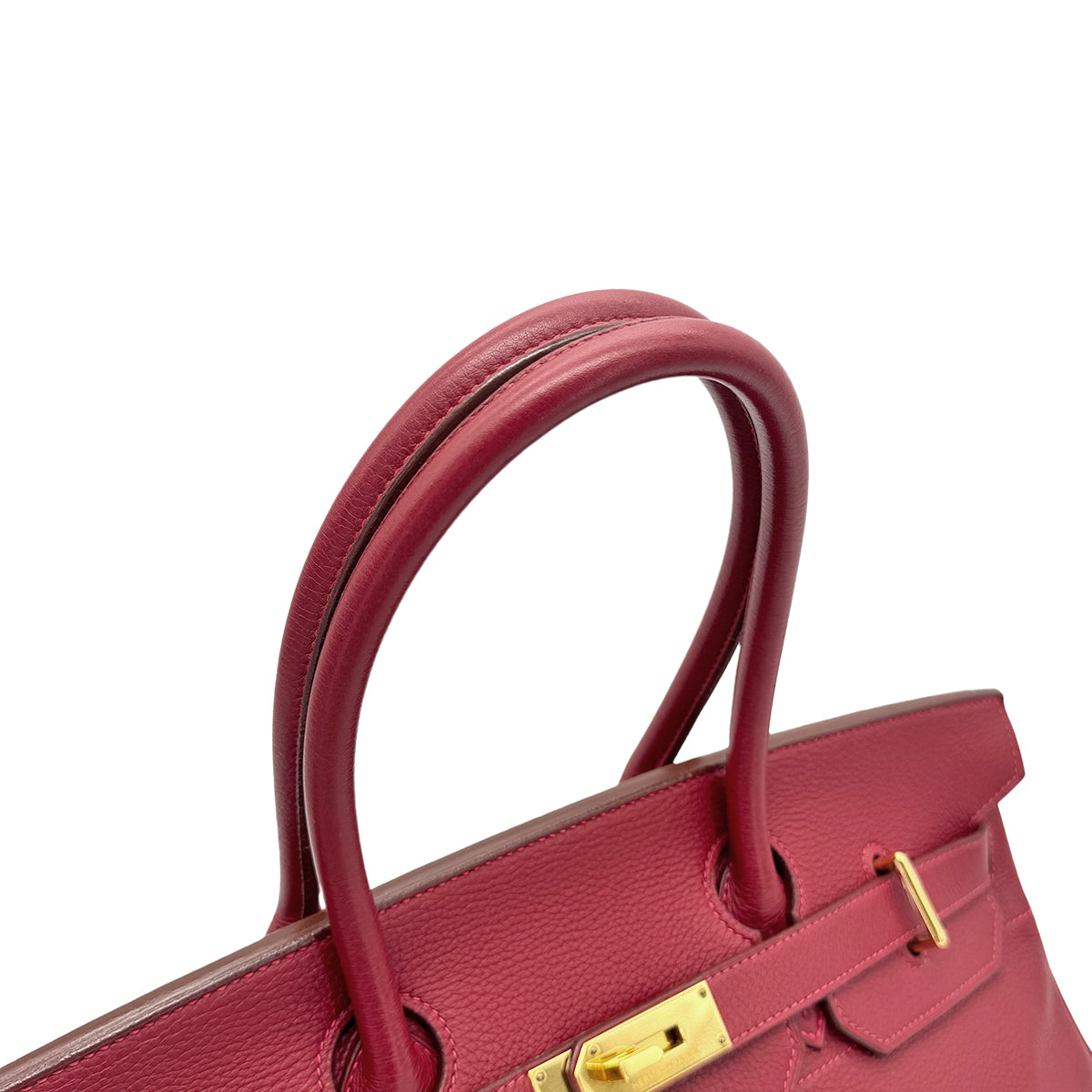 HERMES SHOULDER BIRKIN 42 ROUGE VIF TAURILLON CLEMENCE HAND BAG □J GHW 90274856