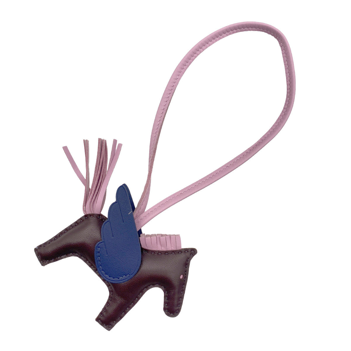 HERMES BAG CHARM RODEO PEGASUS PM ROUGE SELLIER BLEU SAPHIR MOUVE SYLVESTRE AGNEAU MILO Z 90274866