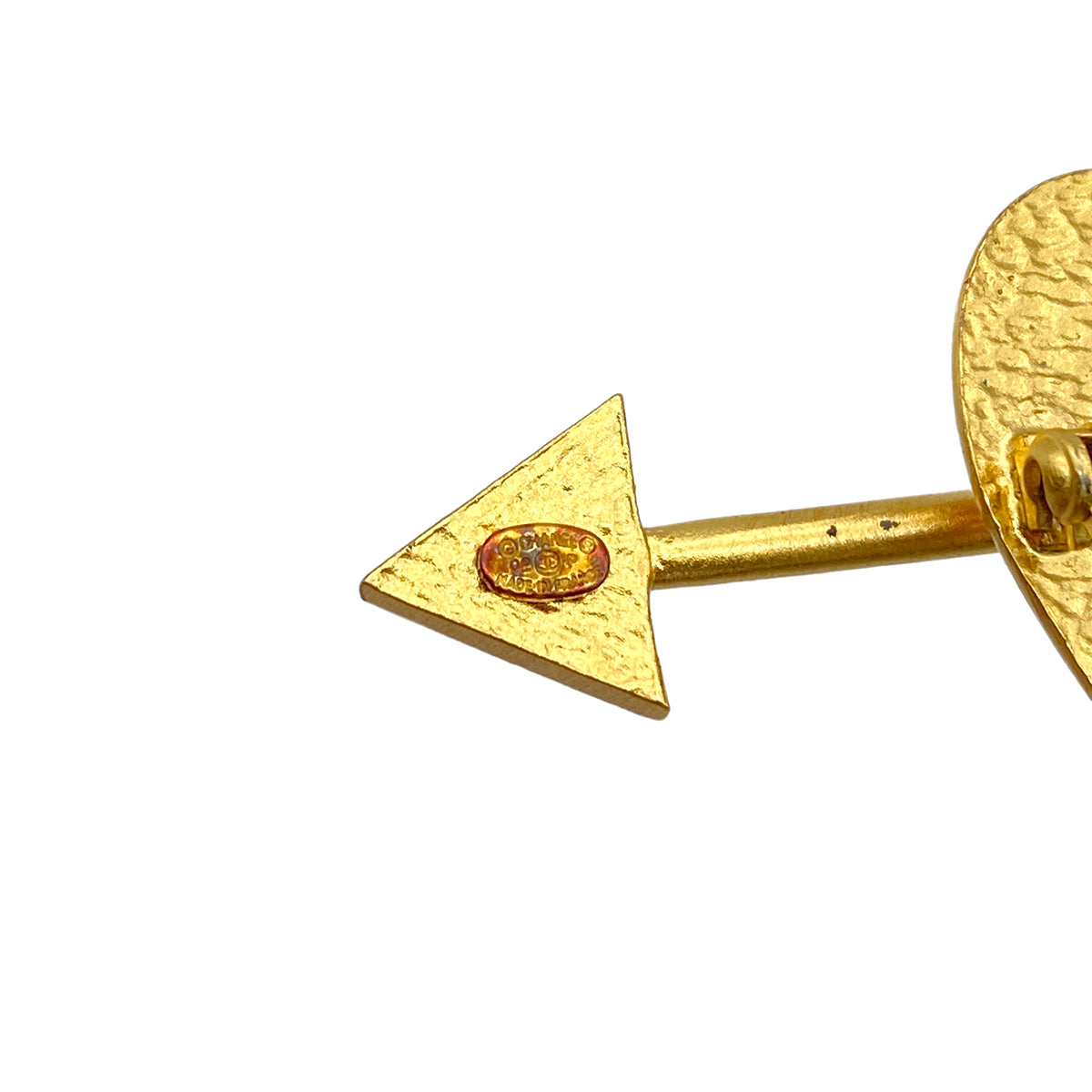 CHANEL COCOMARK BROOCH HEART&ARROW RHINESTONE PINK ACCESSORY 02P 90274869