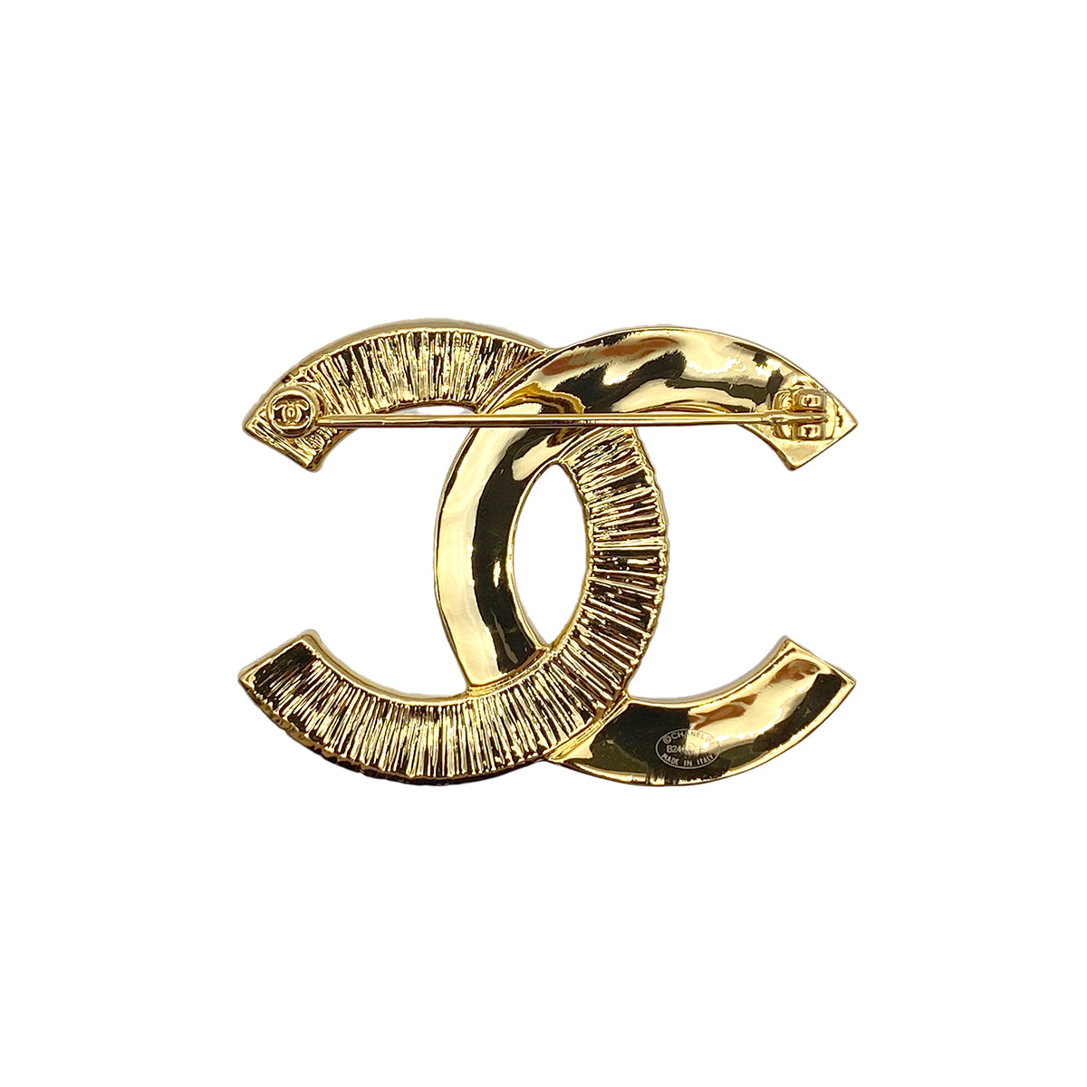 CHANEL COCOMARK BROOCH BLACK GOLD ACCESSORY B24P 90274871