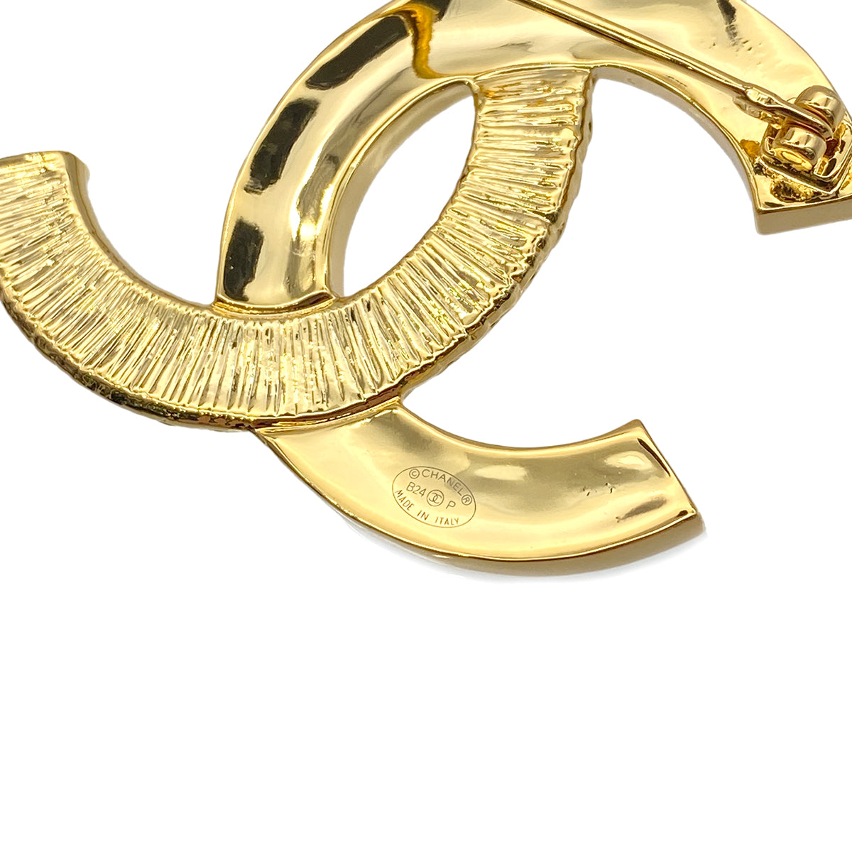 CHANEL COCOMARK BROOCH BLACK GOLD ACCESSORY B24P 90274871