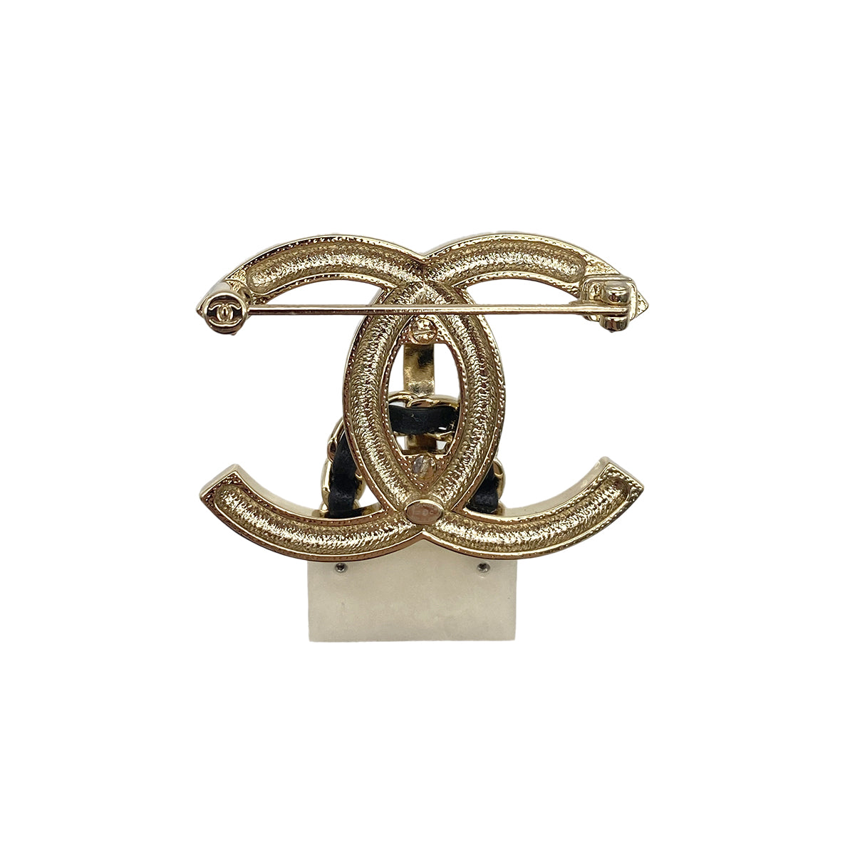 CHANEL COCOMARK BROOCH BAG MOTIF RHINESTONE WHITE ACCESSORY B23C 90274873