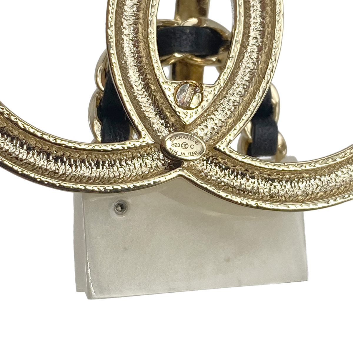 CHANEL COCOMARK BROOCH BAG MOTIF RHINESTONE WHITE ACCESSORY B23C 90274873