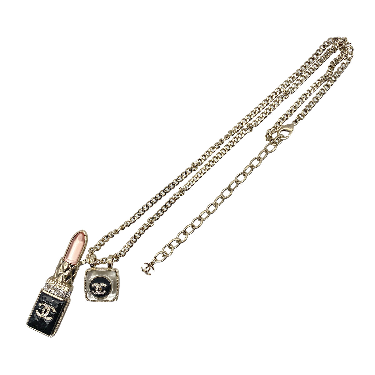 CHANEL NECKLACE LIP MOTIF COCOMARK RHINESTONE ACCESSORY A22C 90274881