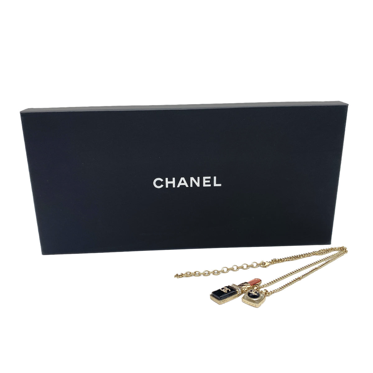 CHANEL NECKLACE LIP MOTIF COCOMARK RHINESTONE ACCESSORY A22C 90274881