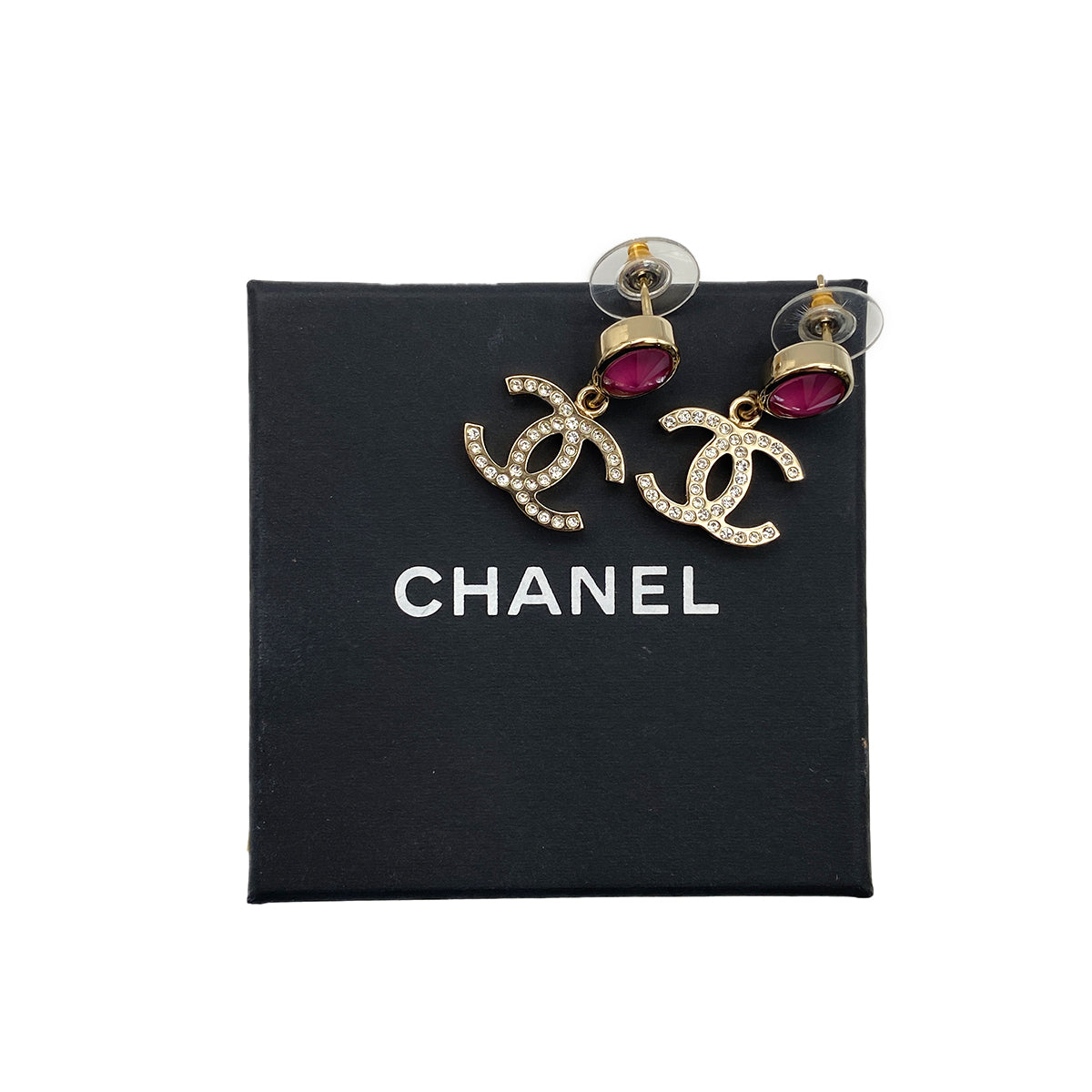 CHANEL EARRINGS COCOMARK COLOR STONE SWING ACCESSORY B20C 90274882