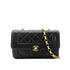 CHANEL VINTAGE MINI MATELASSE BIJOU CHAIN SHOULDER BAG BLACK LAMB SKIN 90275015 - PURPOSE
