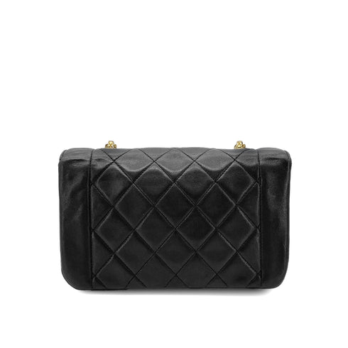 CHANEL VINTAGE MINI MATELASSE BIJOU CHAIN SHOULDER BAG BLACK LAMB SKIN 90275015 - PURPOSE
