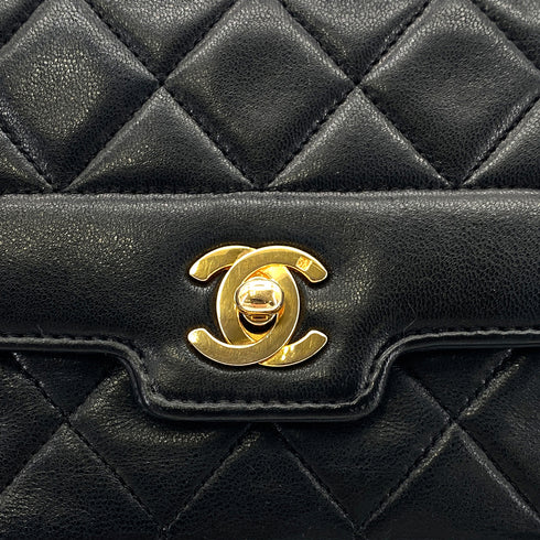 CHANEL VINTAGE MINI MATELASSE BIJOU CHAIN SHOULDER BAG BLACK LAMB SKIN 90275015 - PURPOSE