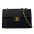 CHANEL VINTAGE MAXI MATELASSE 34 CHAIN SHOULDER BAG BLACK COTTON 90275022 - PURPOSE