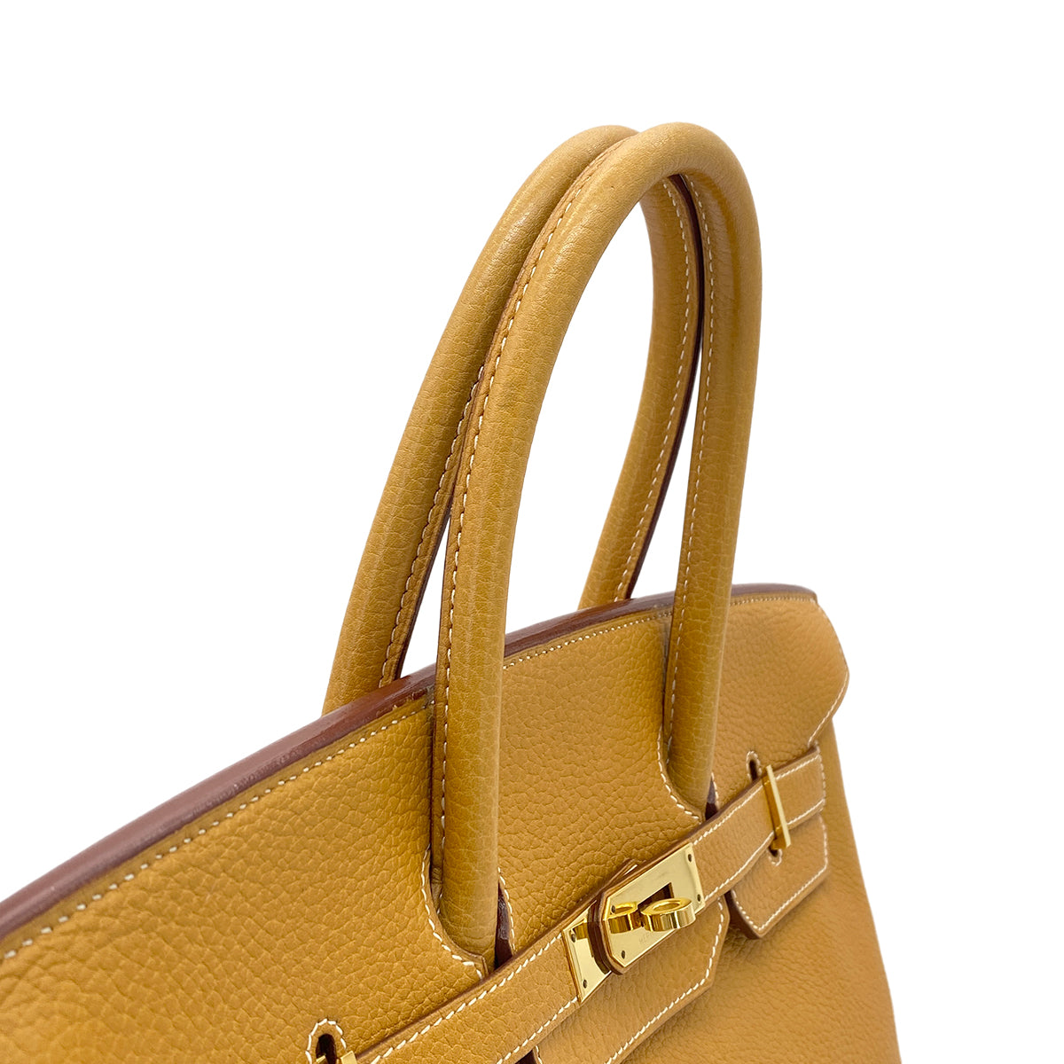 HERMES BIRKIN 35 NATUREL SABLE TOGO HAND BAG □C GHW 90275028