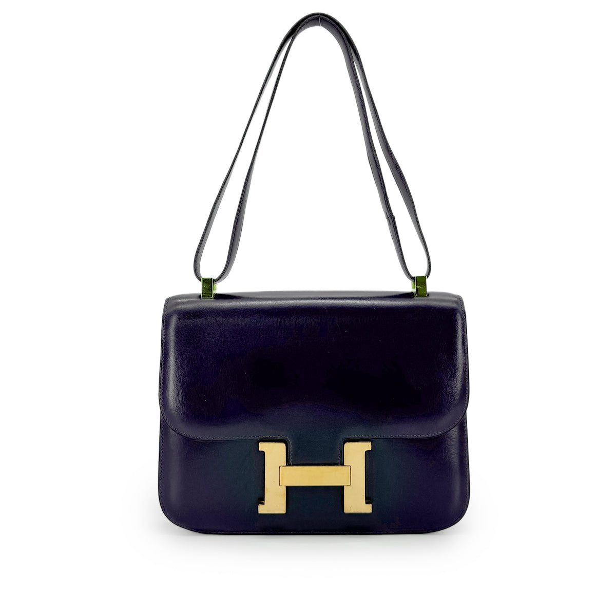 HERMES CONSTANCE 23 BLUE INDGO BOXCALF HAND BAG 90275029