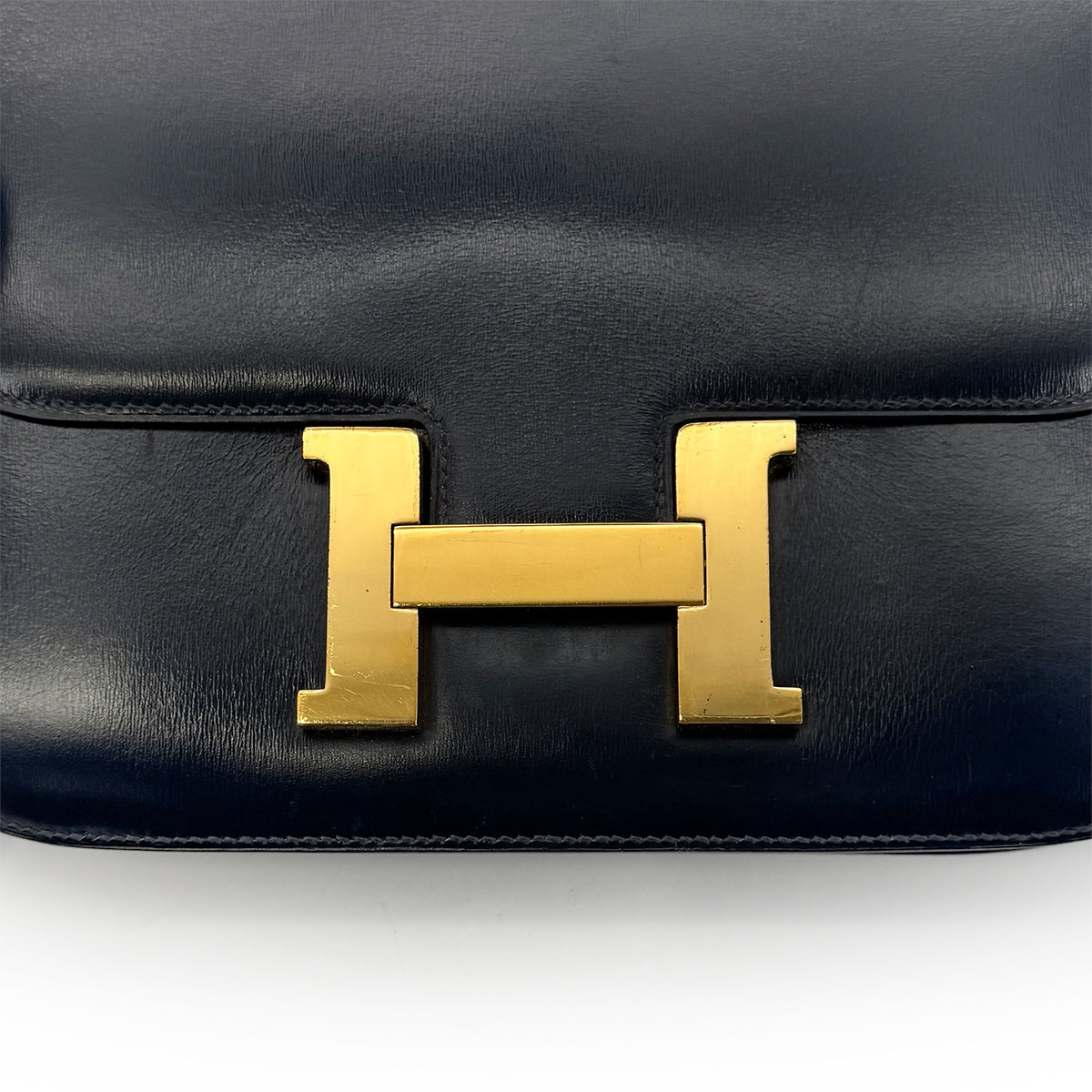 HERMES CONSTANCE 23 BLUE INDGO BOXCALF HAND BAG 90275029