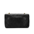 CHANEL VINTAGE FULL FLAP CHAIN SHOULDER BAG BLACK LAMB SKIN 90275036 - PURPOSE