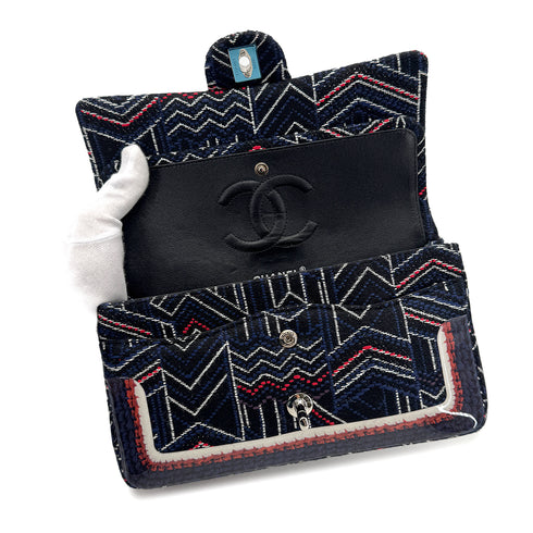 CHANEL CHAIN SHOULDER BAG BLUE CANVAS 90275041 - PURPOSE
