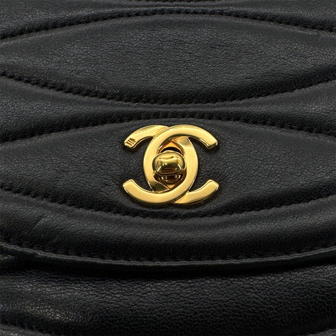 CHANEL VINTAGE COCOMARK CHAIN SHOULDER BAG BLACK LAMB SKIN 90275138 - PURPOSE