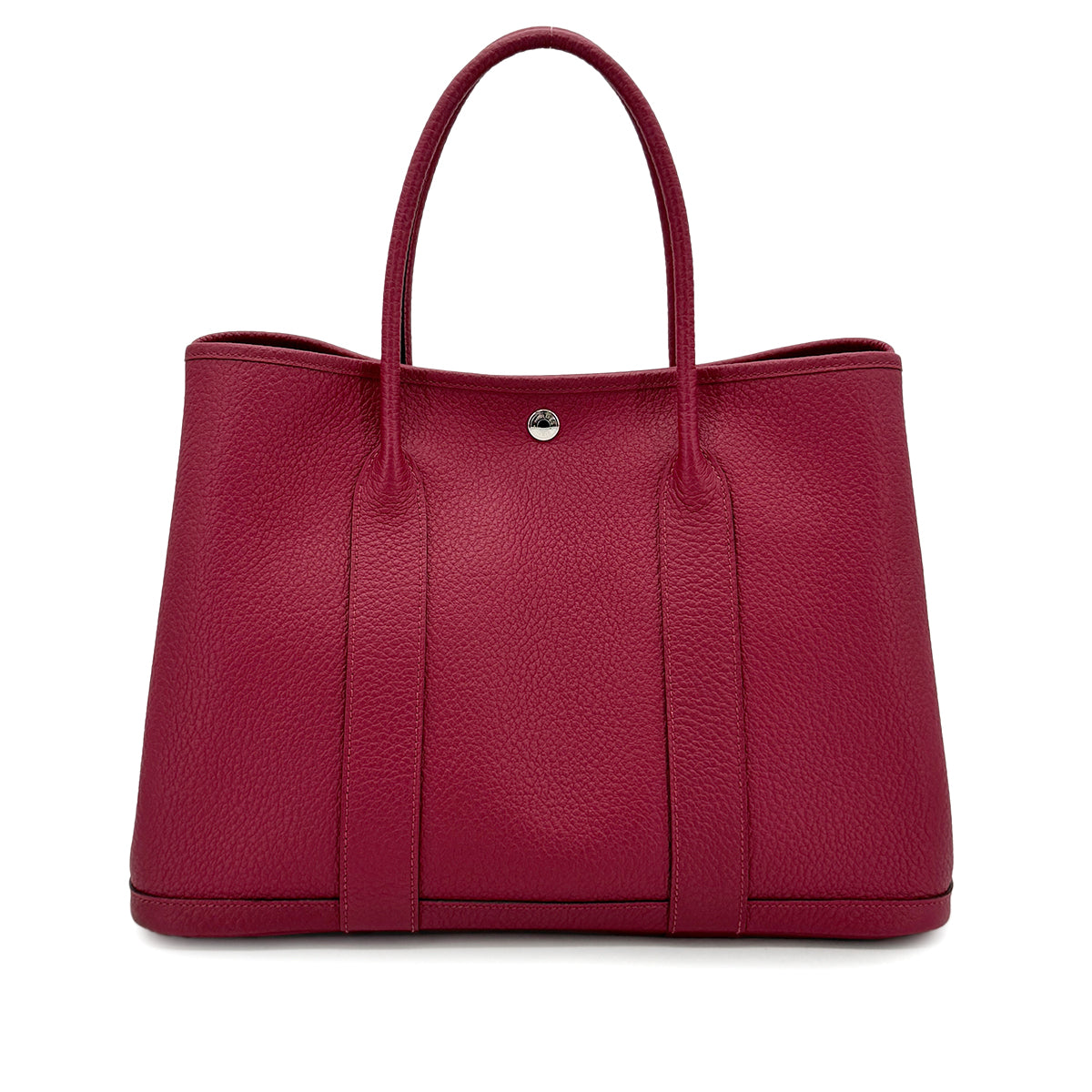 HERMES GARDEN PARTY PM ROUGE GRENAT VACHE COUNTRY TOTE BAG X 90275139