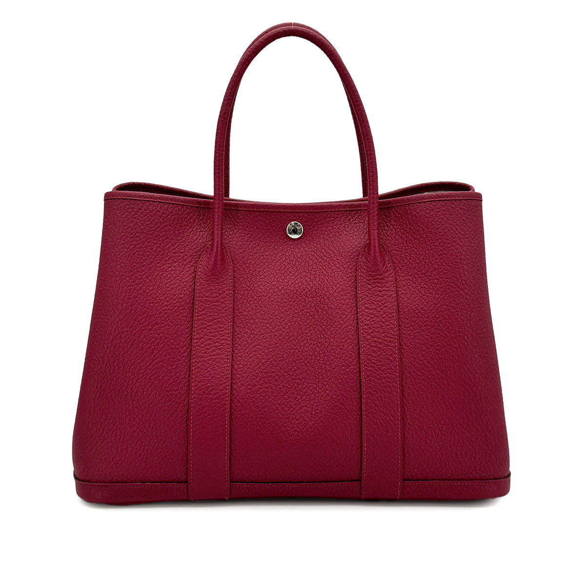 HERMES GARDEN PARTY PM ROUGE GRENAT VACHE COUNTRY TOTE BAG X 90275139