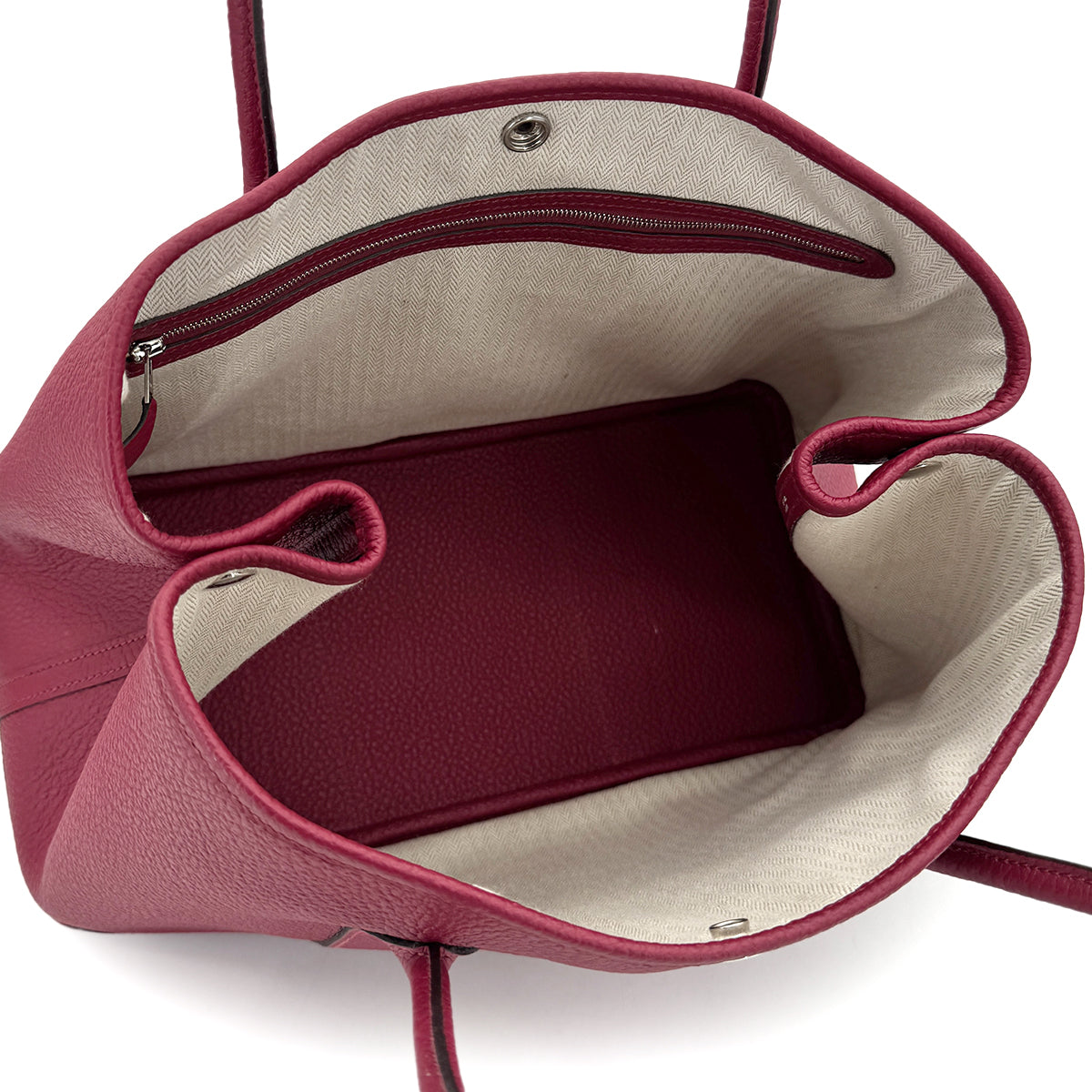 HERMES GARDEN PARTY PM ROUGE GRENAT VACHE COUNTRY TOTE BAG X 90275139