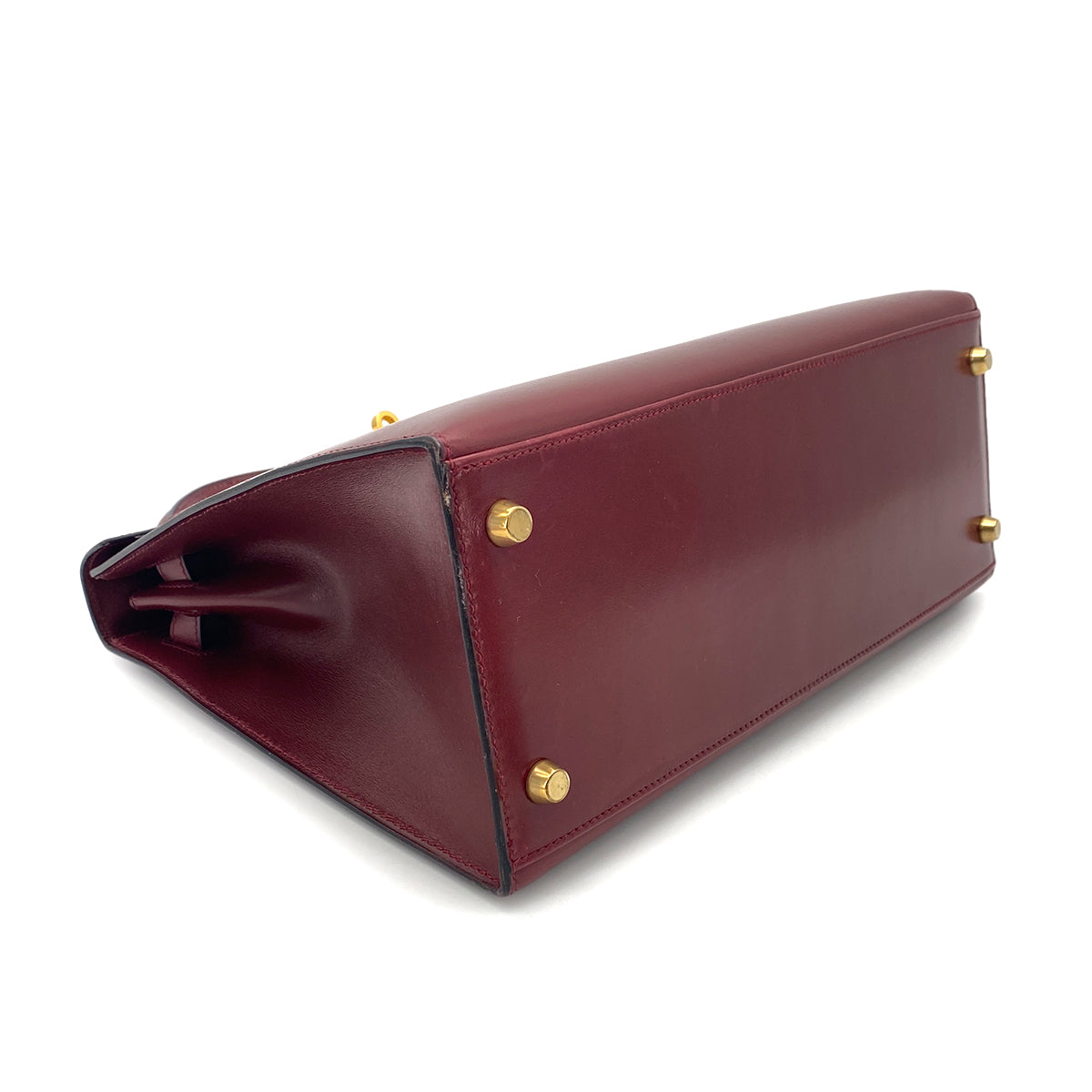 HERMES KELLY 28 SELLIER ROUGE H BOXCALF HAND SHOULDER BAG 〇W GHW 90275141