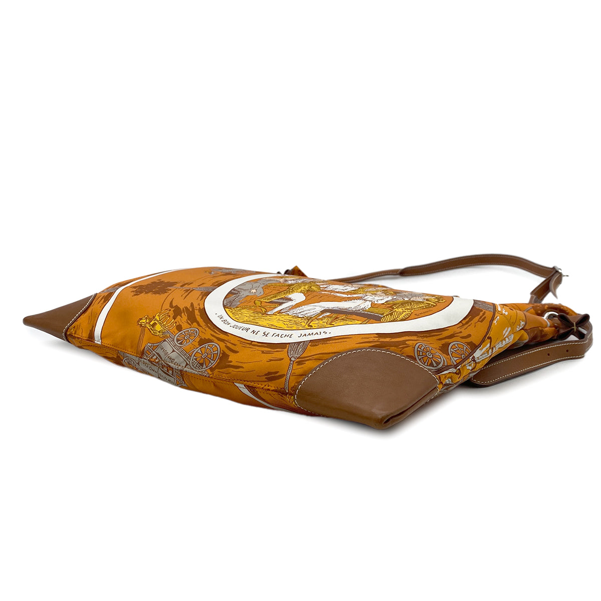 HERMES SILKY CITY MM JEU DES OMNIBUS ET DAMES BLANCHES SHOULDER BAG □L 90275146