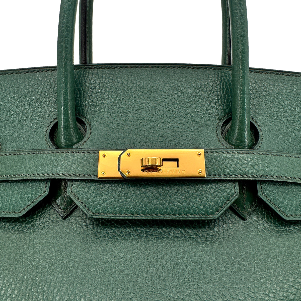 HERMES BIRKIN 35 GREEN ARDENNES HAND BAG 〇Y GHW 90275147