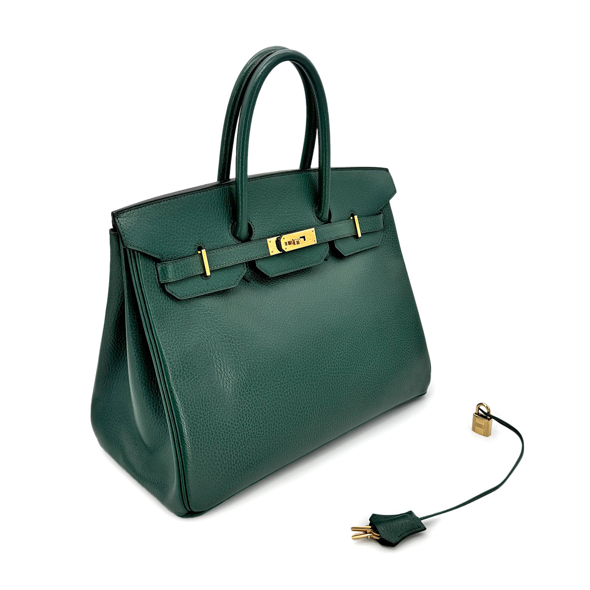 HERMES BIRKIN 35 GREEN ARDENNES HAND BAG 〇Y GHW 90275147