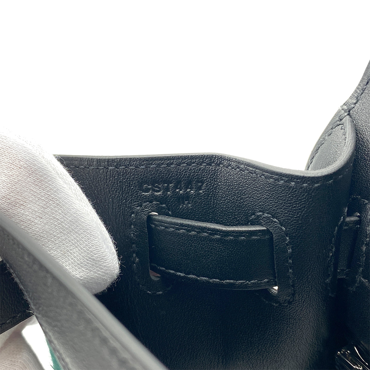 HERMES KELLY 32 SELLIER CAVALCADOUR BLACK TOILE DE CAMP SWIFT HAND SHOULDER BAG C SHW 90275149