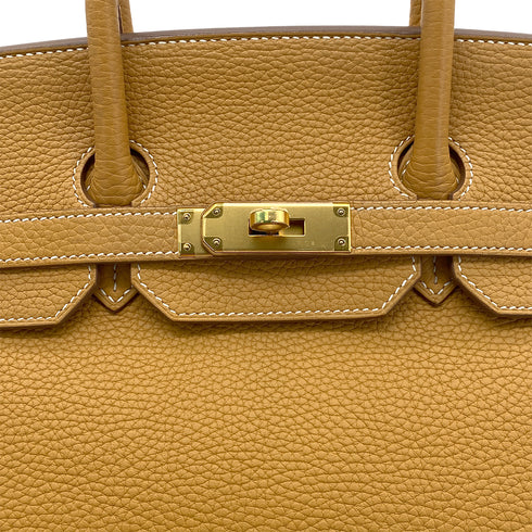HERMES BIRKIN 35 NATUREL SABLE TAURILLON CLEMENCE HAND BAG T GHW 90275153 - PURPOSE